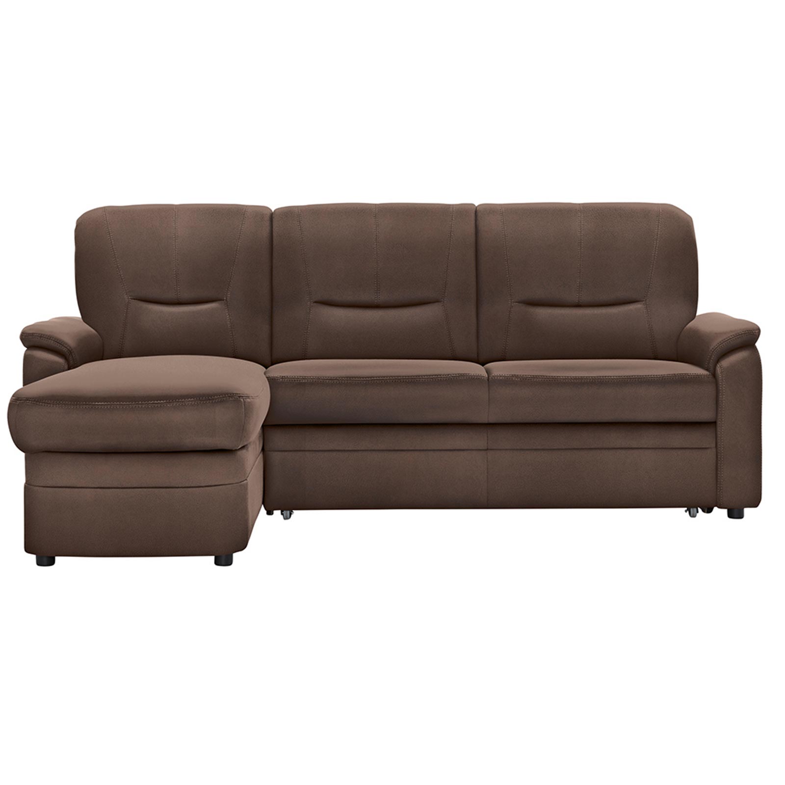 polsterpower Ecksofa - Saddle nougat - Basismodell - Recamiere links