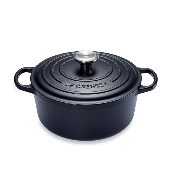 Cocotte fonte rond 24 cm noir Le Creuset