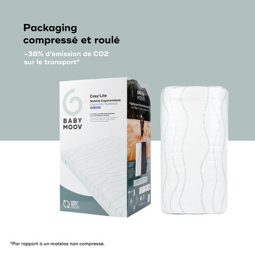 Matelas Cosy'Lite ergonomique 70x140 cm Blanc - BABYMOOV