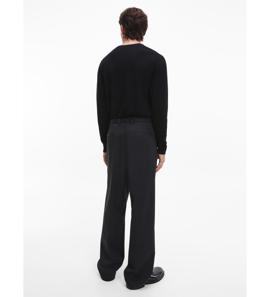 Suéter Calvin Klein de lã merino preto
