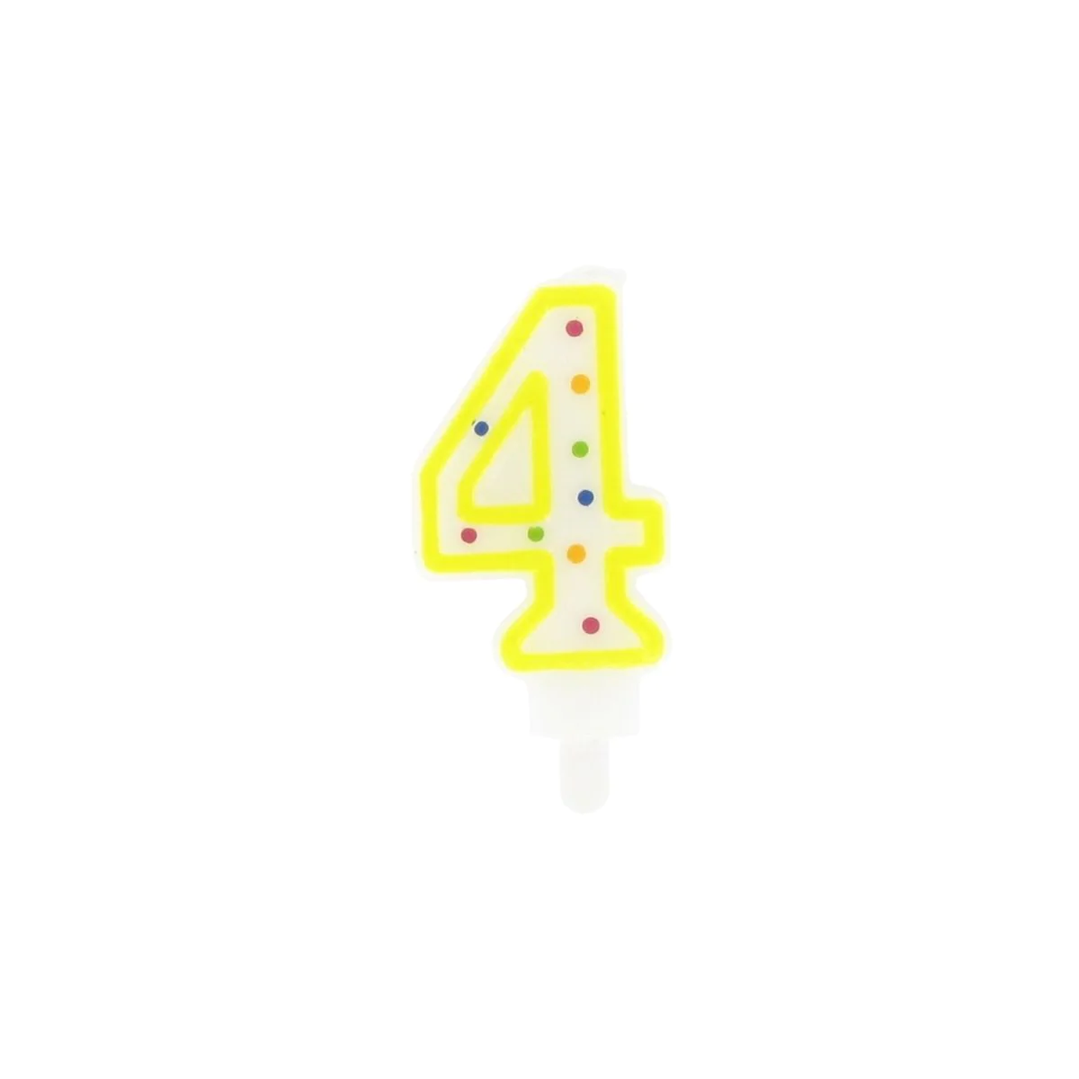 Bougie anniversaire chiffre 4 Rio Party Fackelmann