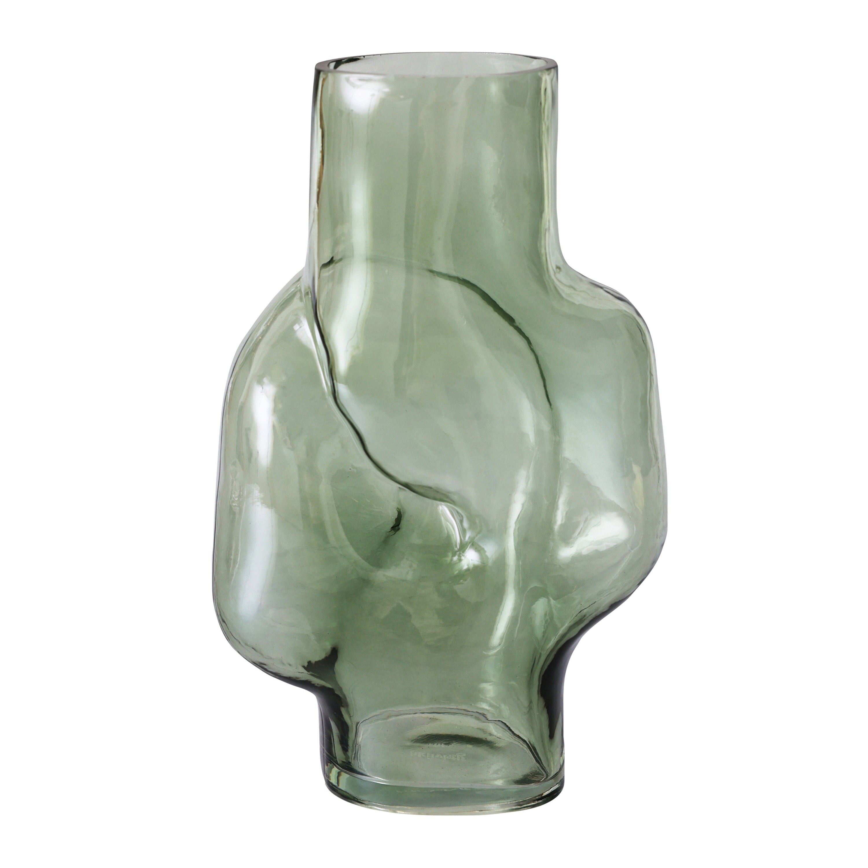 HKliving Gleam Glass Vaas High - Olive