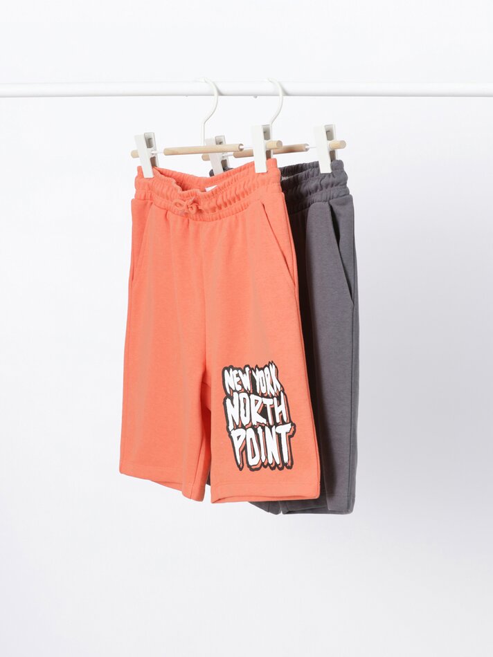 Conjunto de 2 Bermudas Felpudas - Laranja