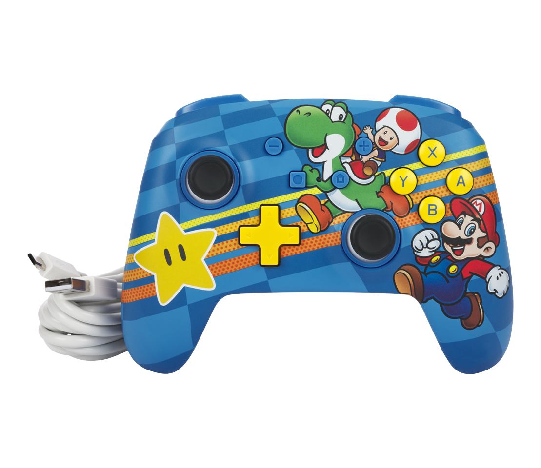 PowerA Enhanced Wired Controller for Nintendo Switch - Mushroom Kingdom Friends