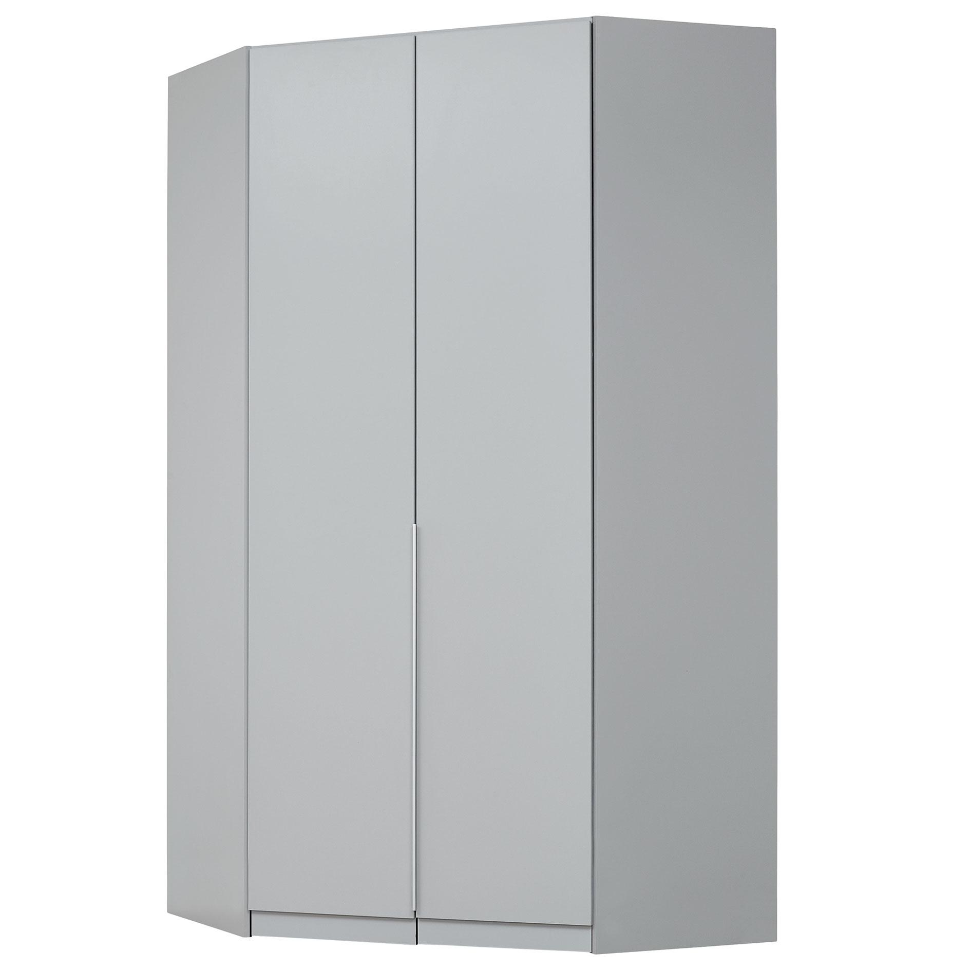 Drehtüren-Eckschrank - seidengrau - 2-türig - 117x229 cm