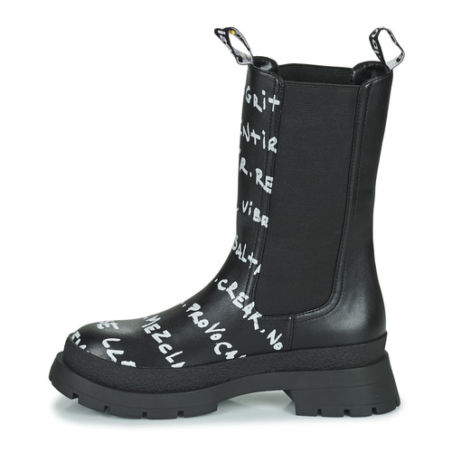 Desigual - SHOES CHELSEA HIGH LETTERING - Noir