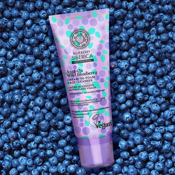Natura Siberica Blueberry Siberica Creme de Limpeza Espumante 100 ml