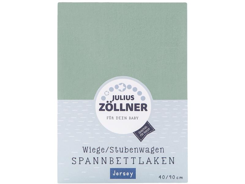 Julius Zöllner Fix-Leintuch Jersey Salbei 90 x 40 cm Spannbetttuch Jersey