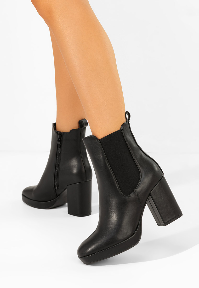 Bottines chelsea femme noires Acselia