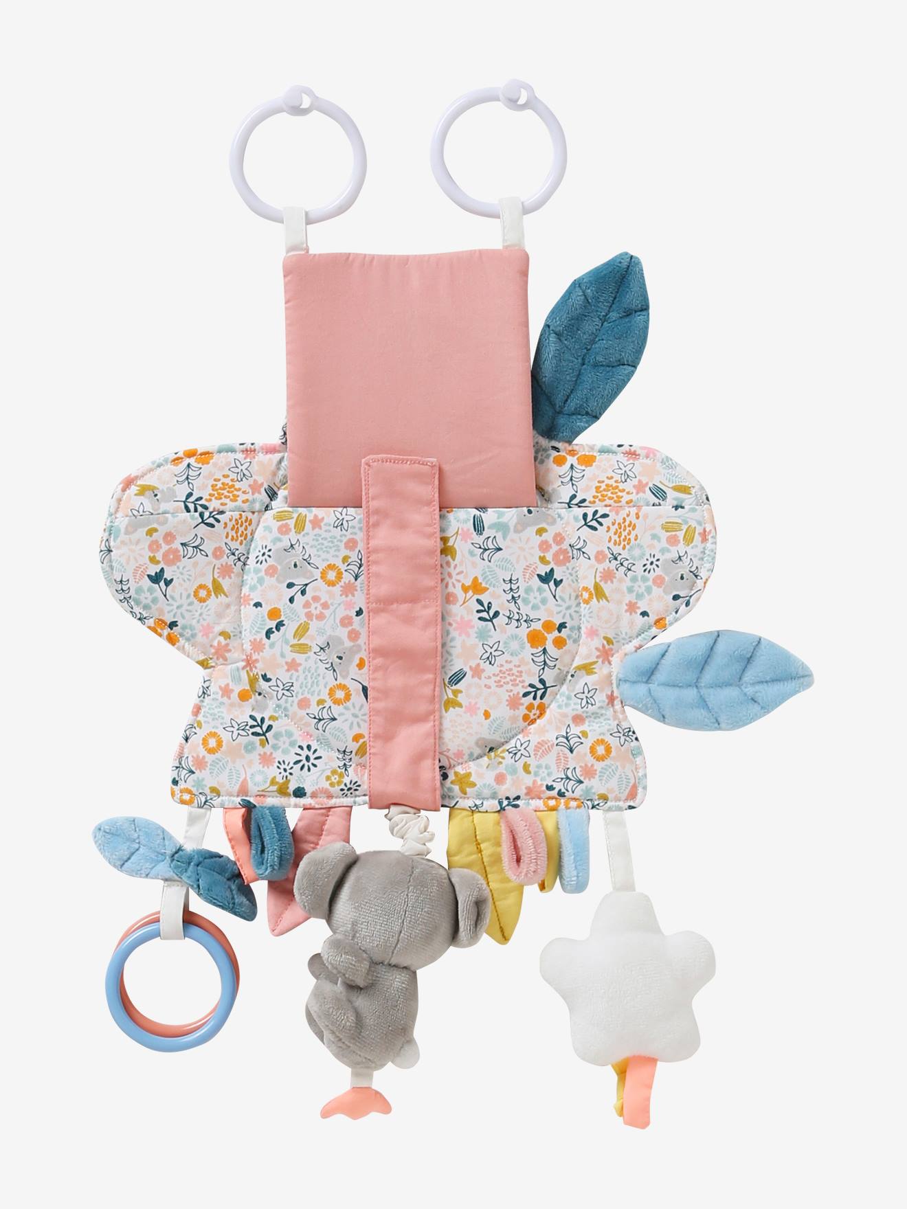 Brinquedo para pendurar ou exibir, coala rosa médio com motivos.
