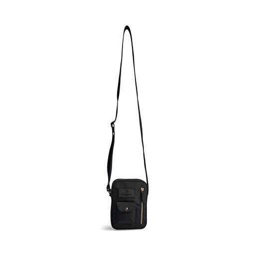 Markberg Darla Tall Crossbody, Black/Gold