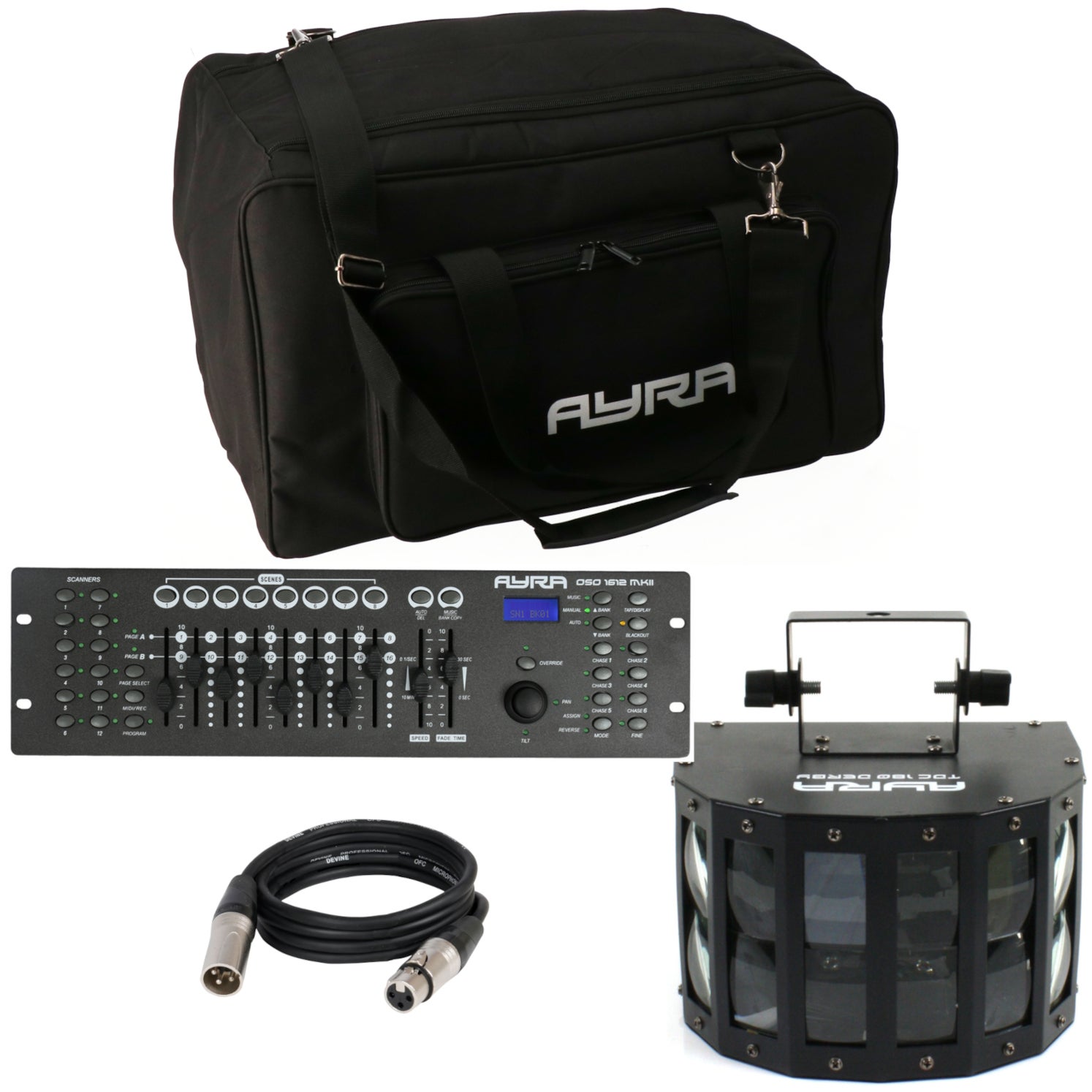 Ayra LEDBAG 4 DLX Deluxe met Ayra TDC 180 Derby LED-lichteffect