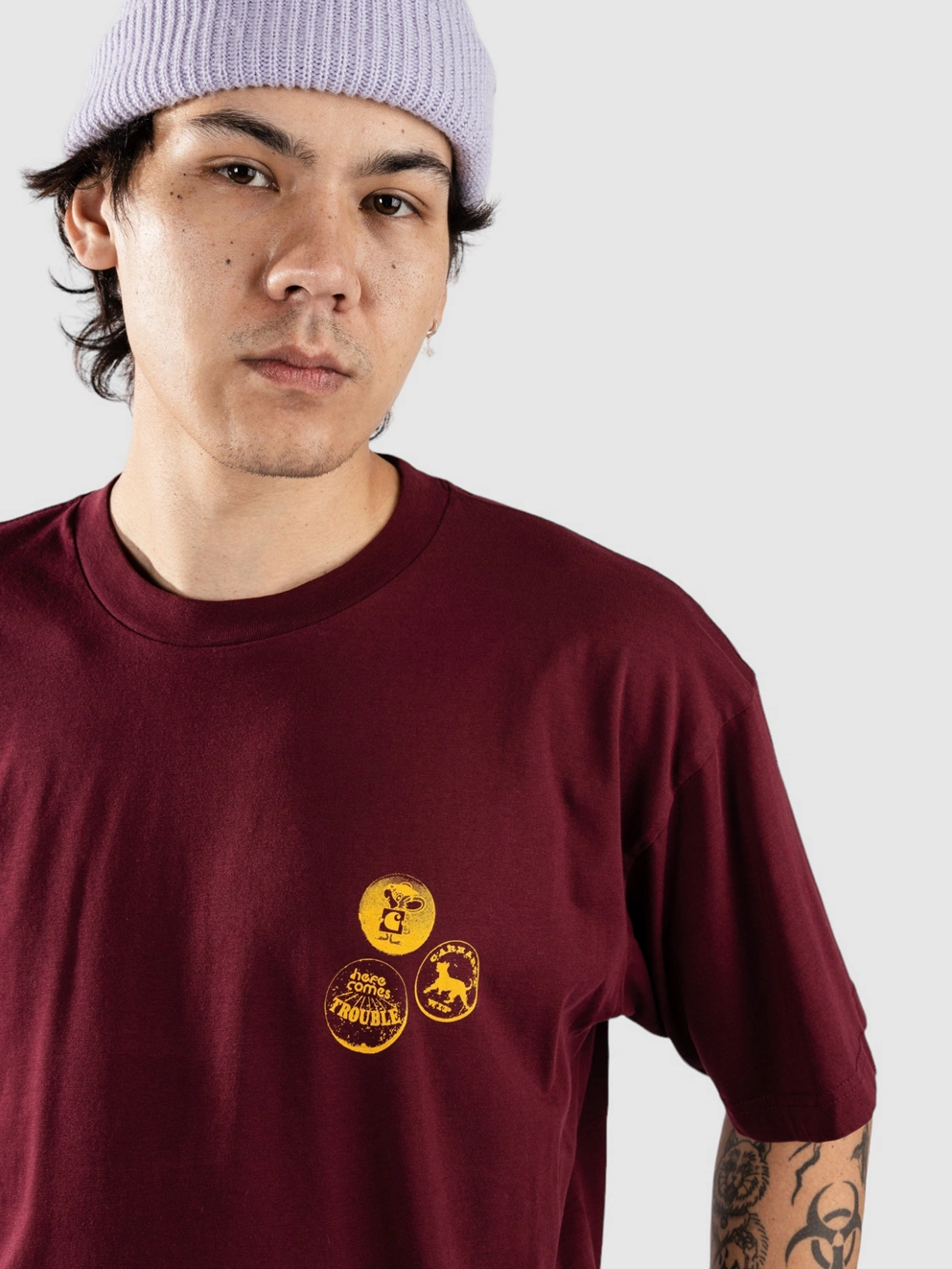 Carhartt WIP Pins T-Shirt malbec/orange stone