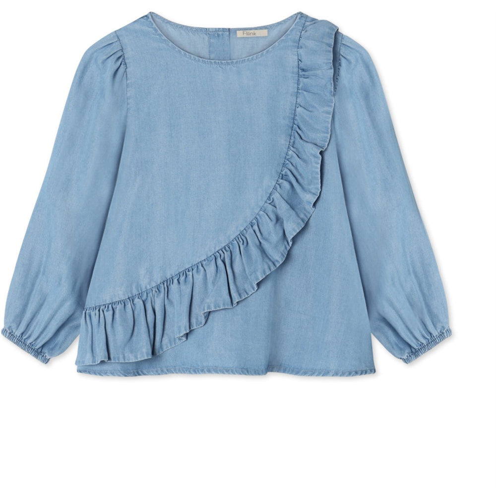 Køb Fliink Medium Denim Blue Helene Ls Bluse
