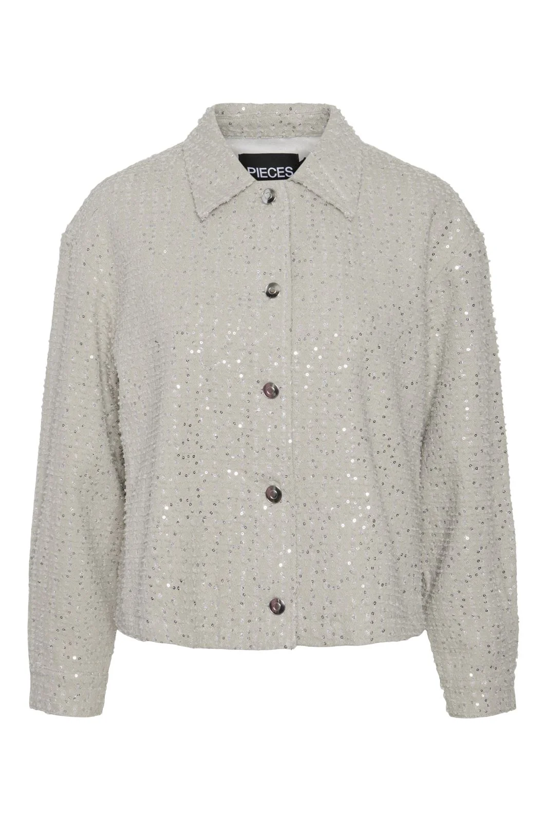 Pieces Pcdulla Ls Denim Sequence Shirt