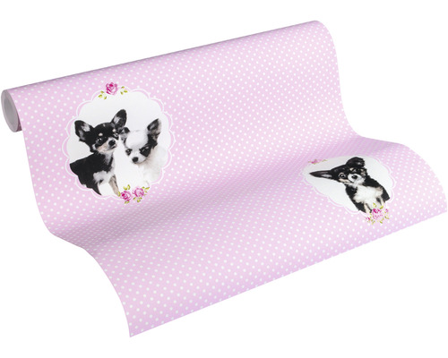 Vliesbehang 35851-1 Little Stars roze Chiwawa