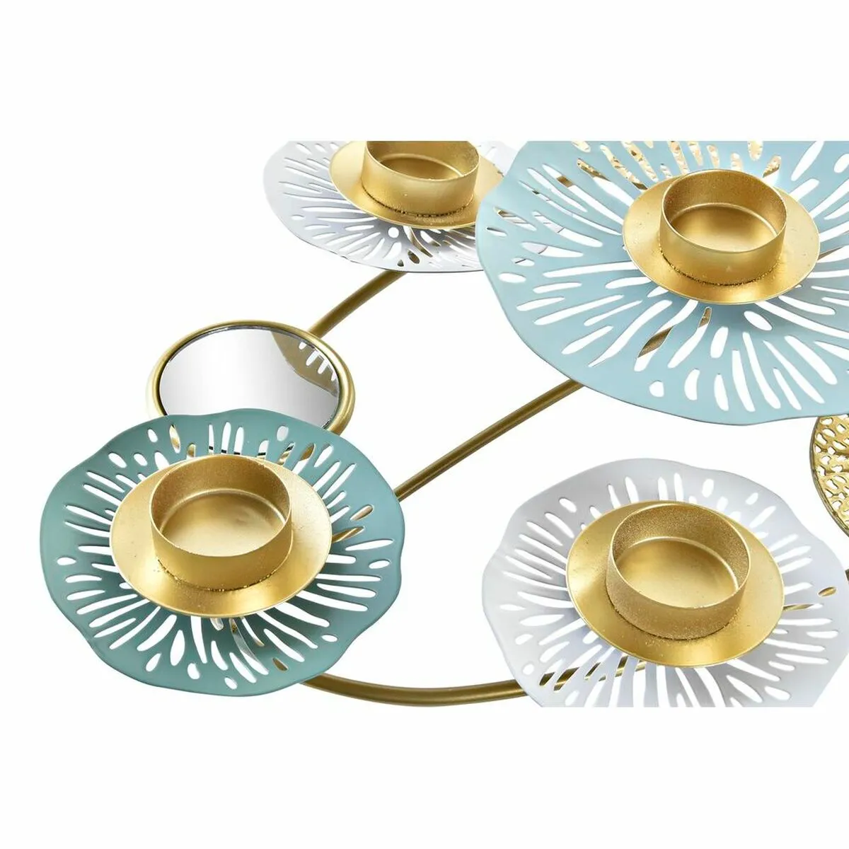 DKD Home Decor Pot à Bougie Miroir Doré