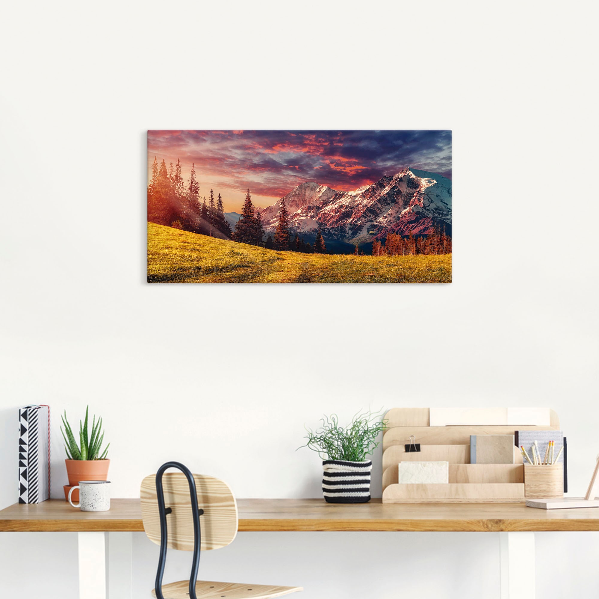 Artland Leinwandbild »Alpines Hochland« Berge & Alpenbilder 1 Stk. tlg. als Alubild, Outdoorbild, Leinwandbild in verschied. Grössen