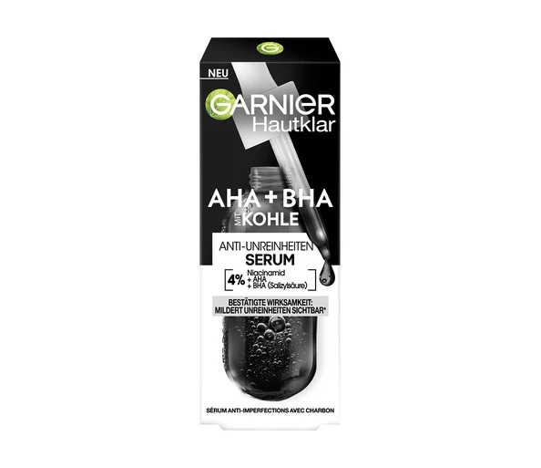 Garnier Hautklar AHA   BHA Kohle Serum