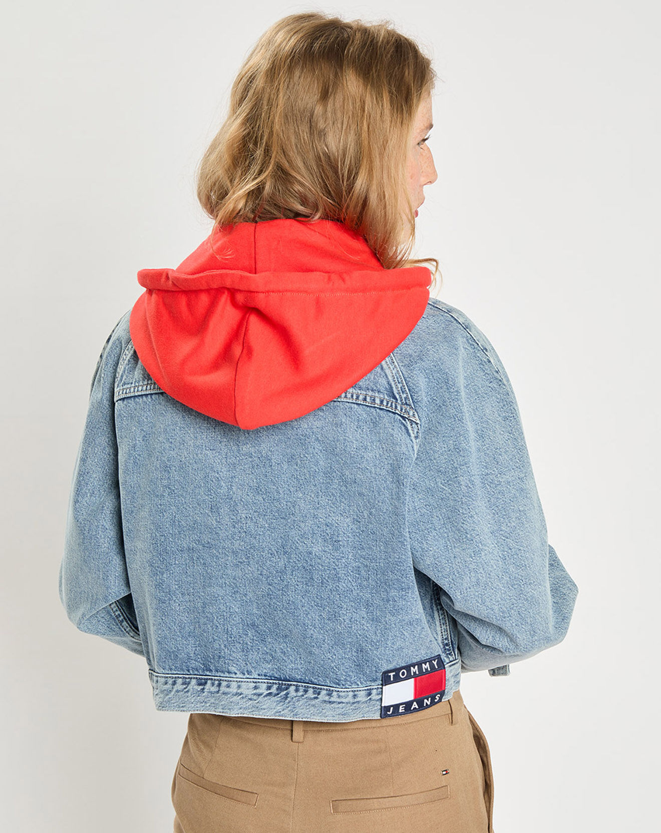 Tommy Jeans Veste denim à capuche bleu brut
