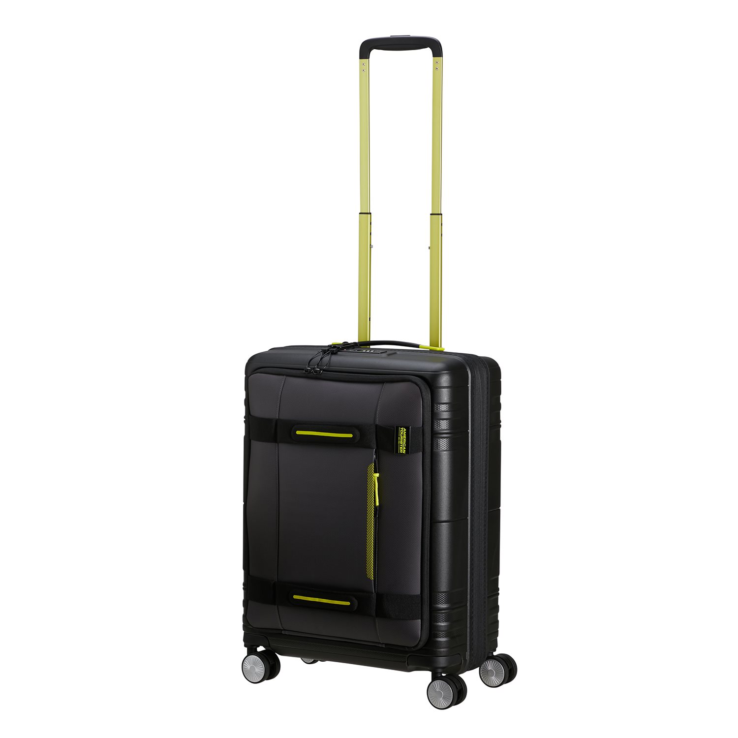 American Tourister Hello Cabin Spinner 55 EXP Coated black/lime