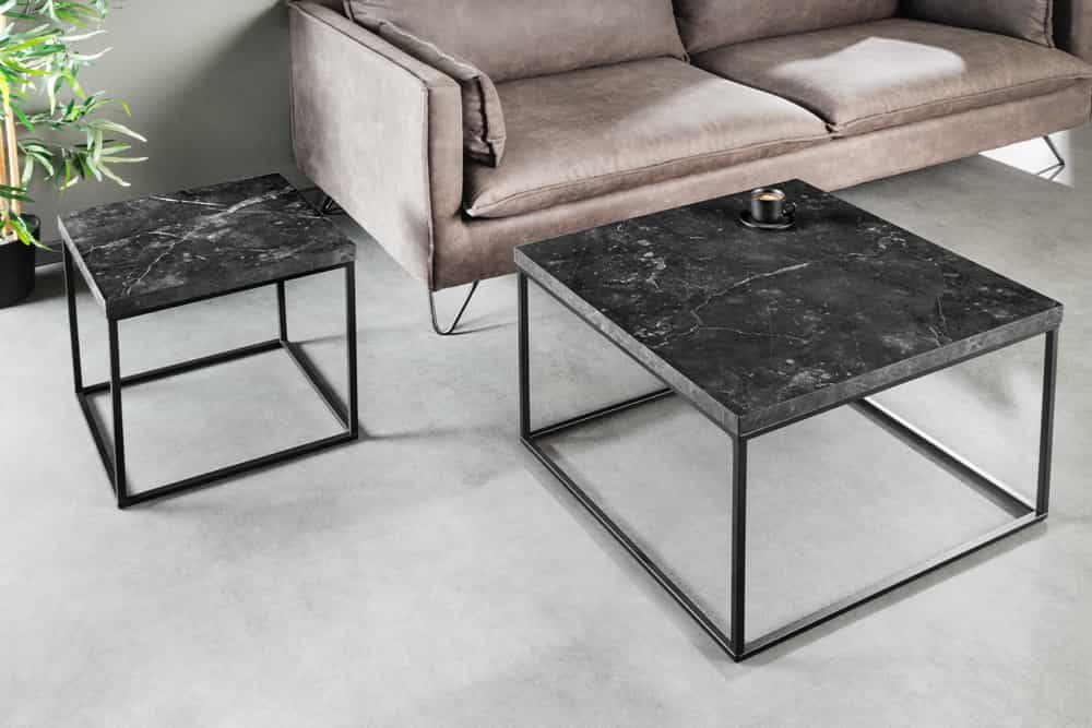 Moderner Beistelltisch ARCHITECTURE 45cm graphit Metallgestell