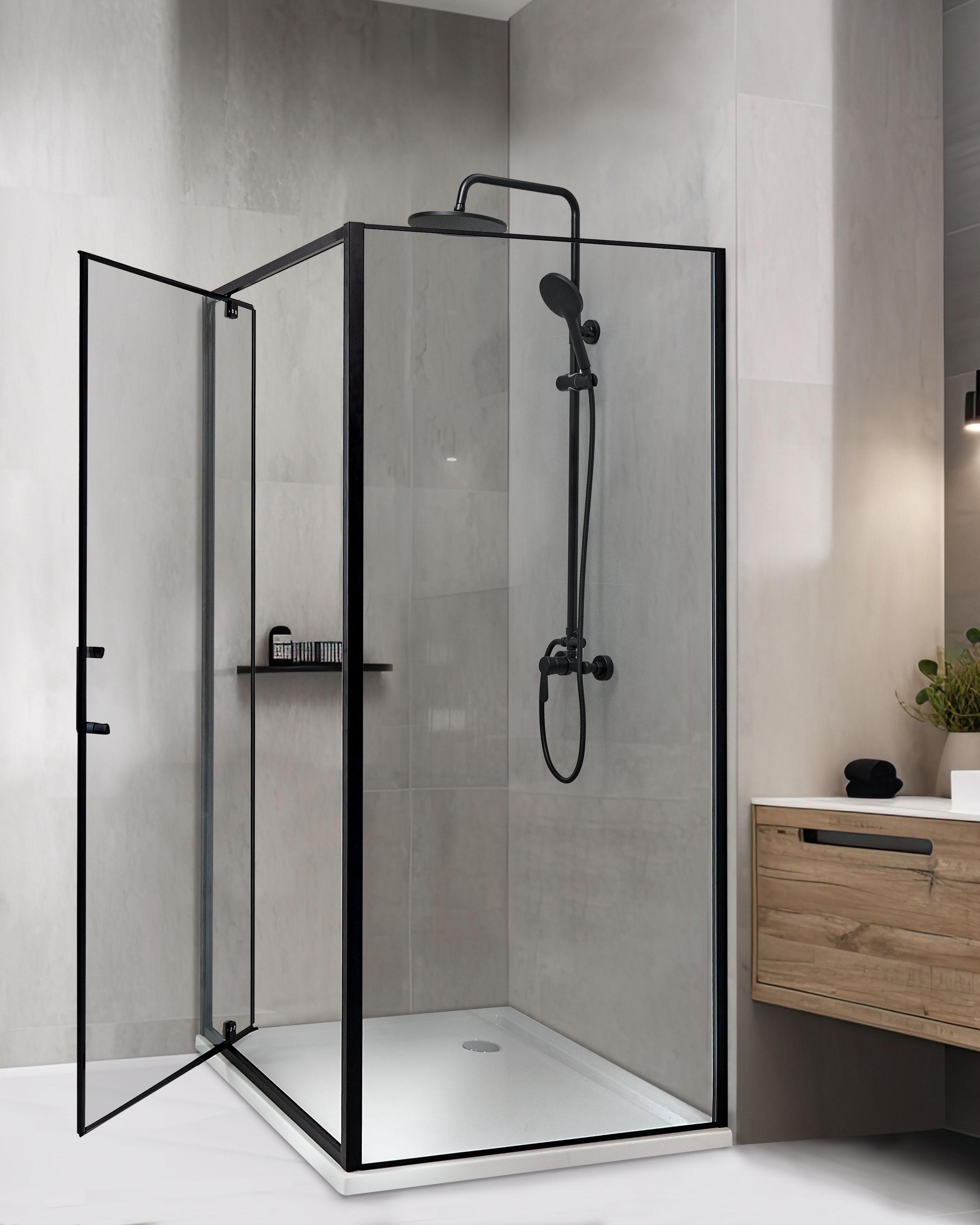 Douchecabine DARLI 90 x 90 x 185 cm Zwart