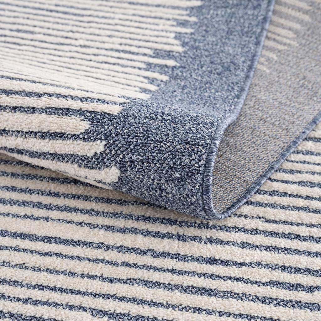 Carpet City Teppich »Art 2231« rechteckig 7 mm Höhe Läufer, Kurzflor, mit Kettfäden, Streifen-Muster