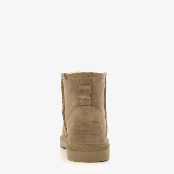 Hush Puppies leren dames enkellaarsjes bruin