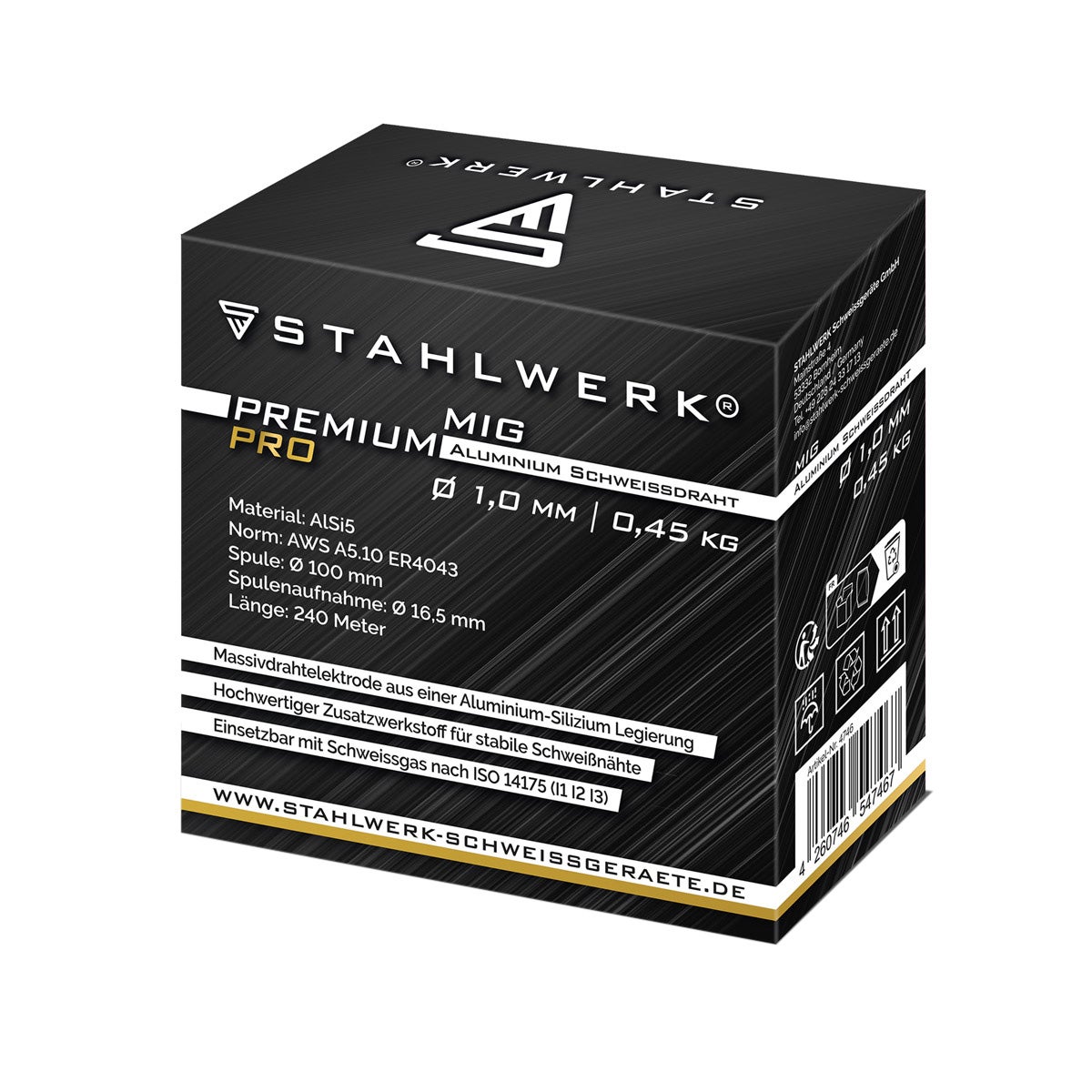 STAHLWERK lasdraad MIG MAG aluminium ER4043 AlSi5 1,0 mm 0,45 kg draadrol