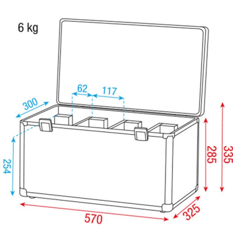 DAP flightcase voor 4x Club Par