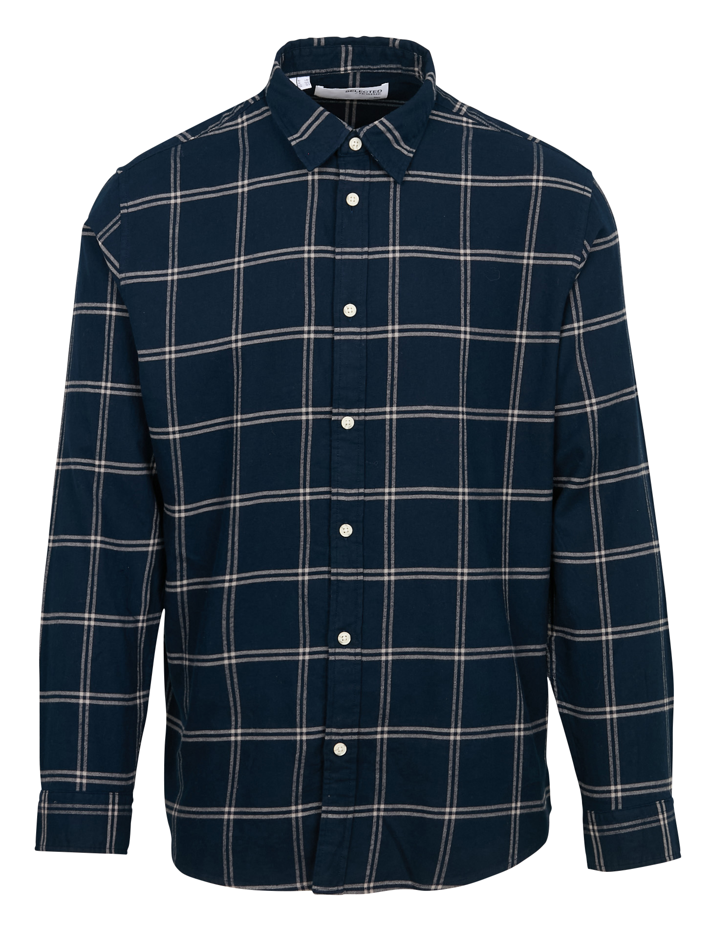 Chemise regular col classique en coton | Bleu