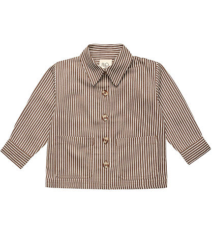 Fl?ss Skjorte - Bob - Roast Brown Stripe