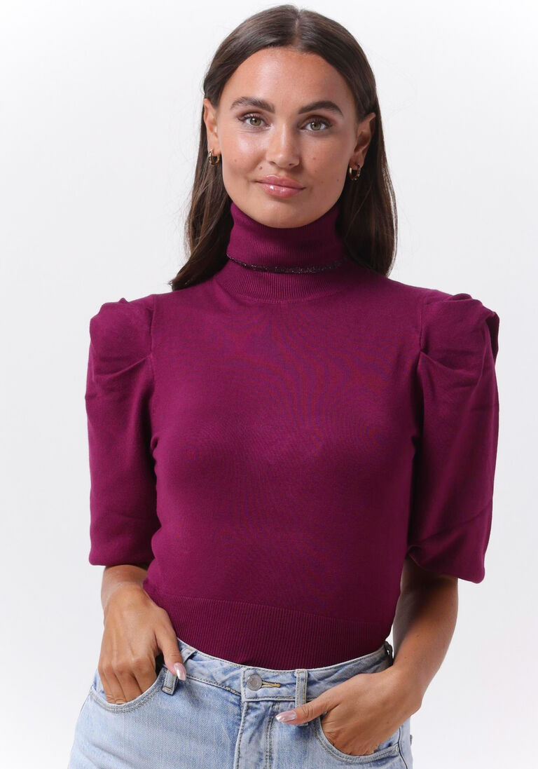 LIU JO paarse liu jo coltrui ecs maglia ciusa m/c glam