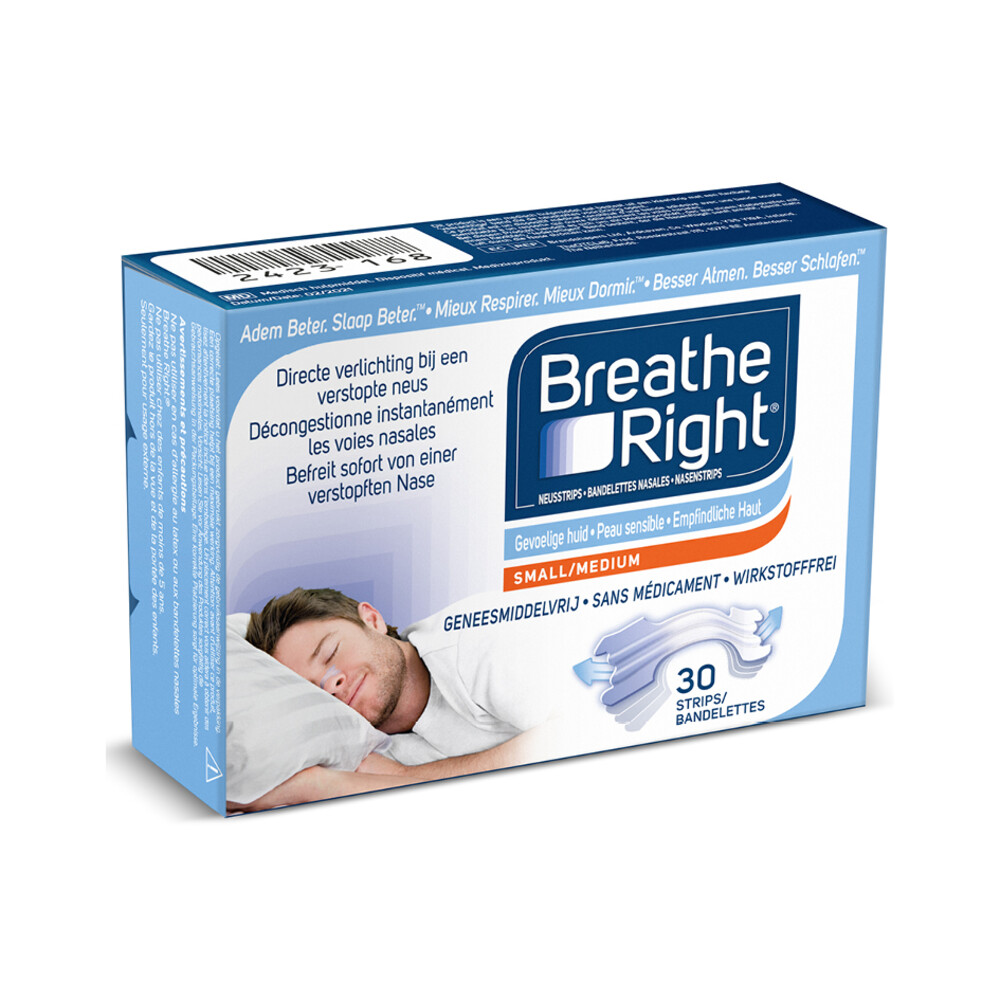 Breathe Right Neusstrips Gevoelige Huid30 stuks