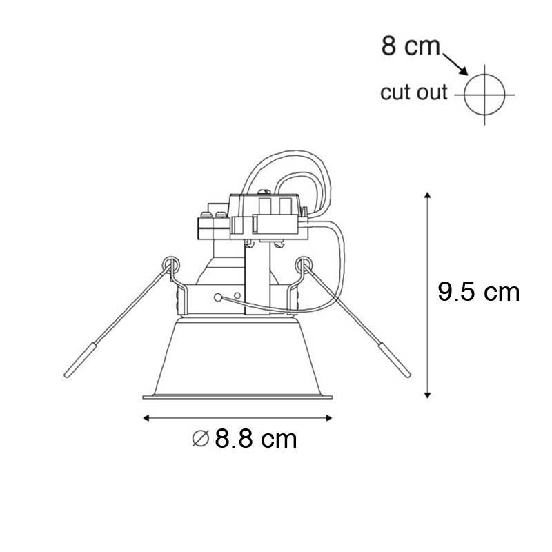 Set van 6 moderne inbouwspots zwart draai- en kantelbaar - Alloy