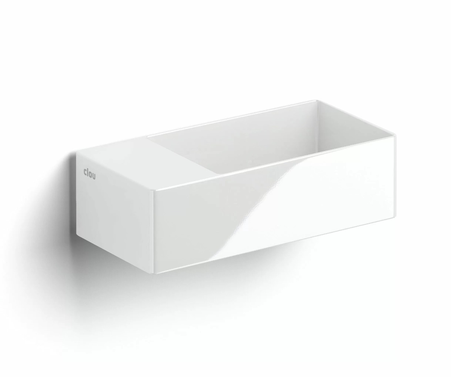 Clou New Flush 3 keramische fontein 35cm zonder kraangat links wit glans