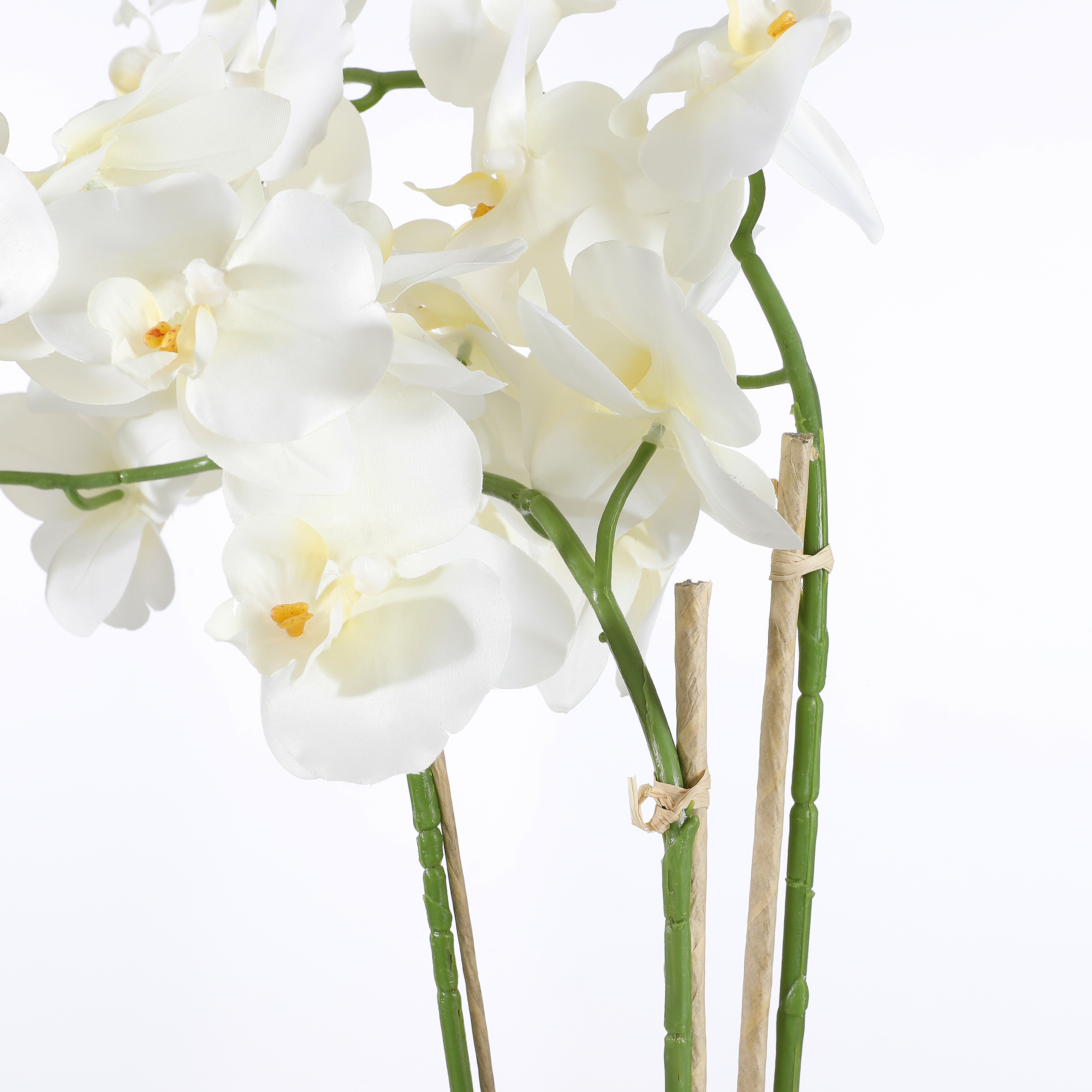 Orchidée artificielle crème en pot h50