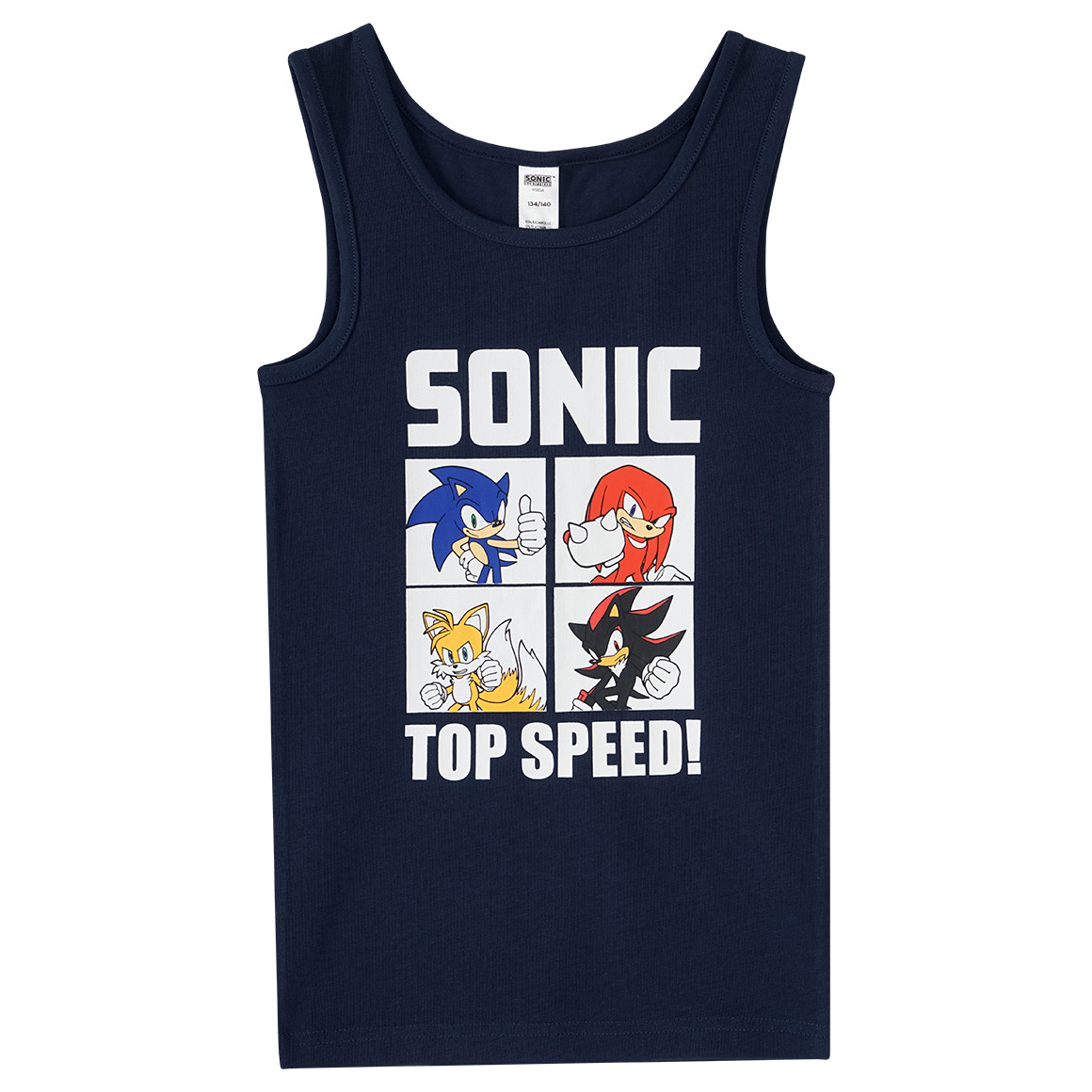 Topolino 2 Sonic Unterhemden mit Prints blau