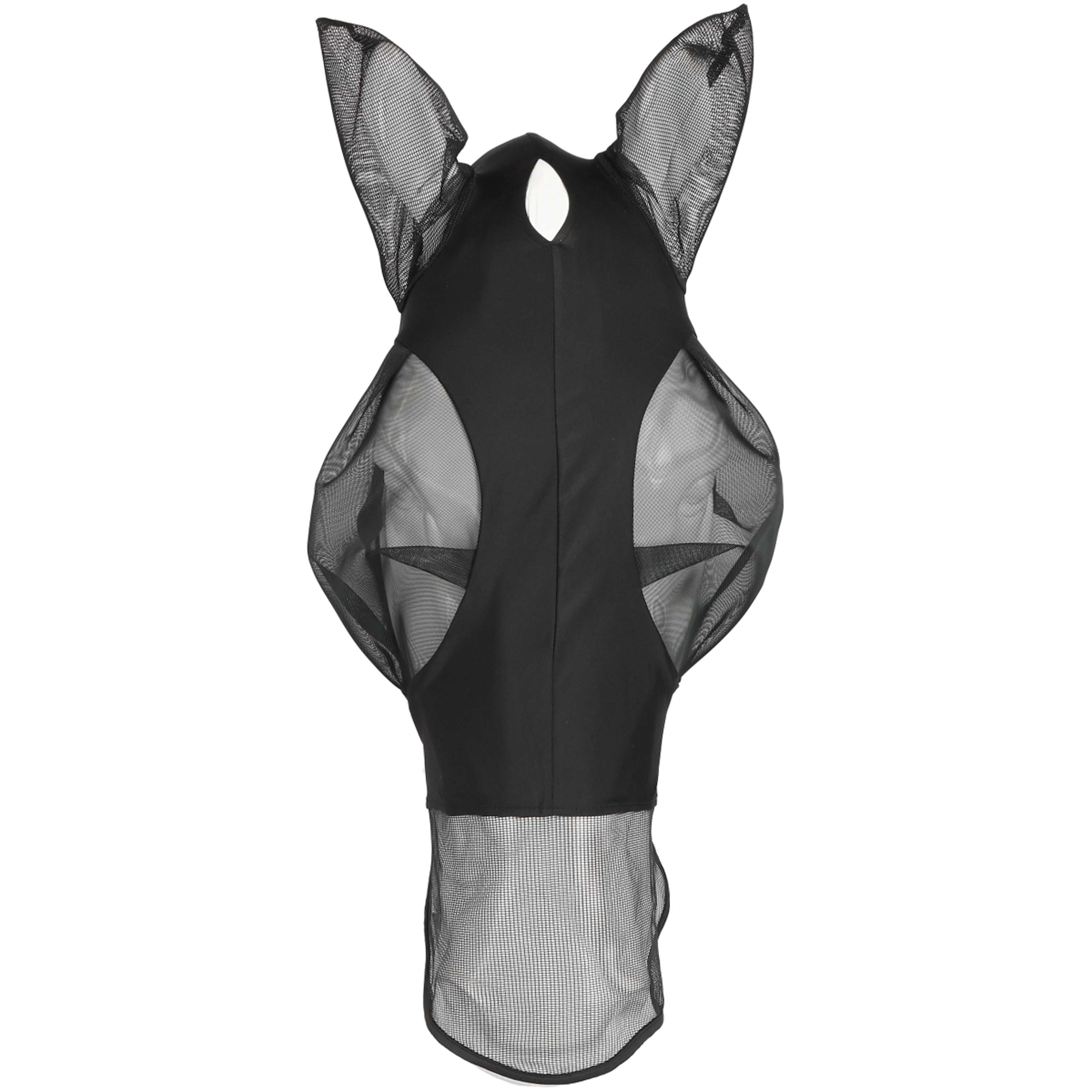 EQUITHÈME Vliegenmasker Lycra UV protection Met Neusnetje Zwart