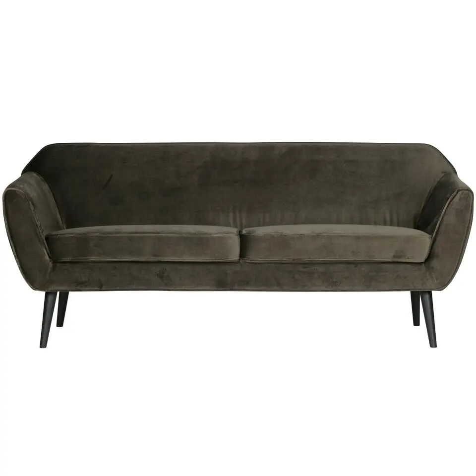 WOOOD Rocco 2-Zits Bank - Velvet - Warm Groen - 75x187x82