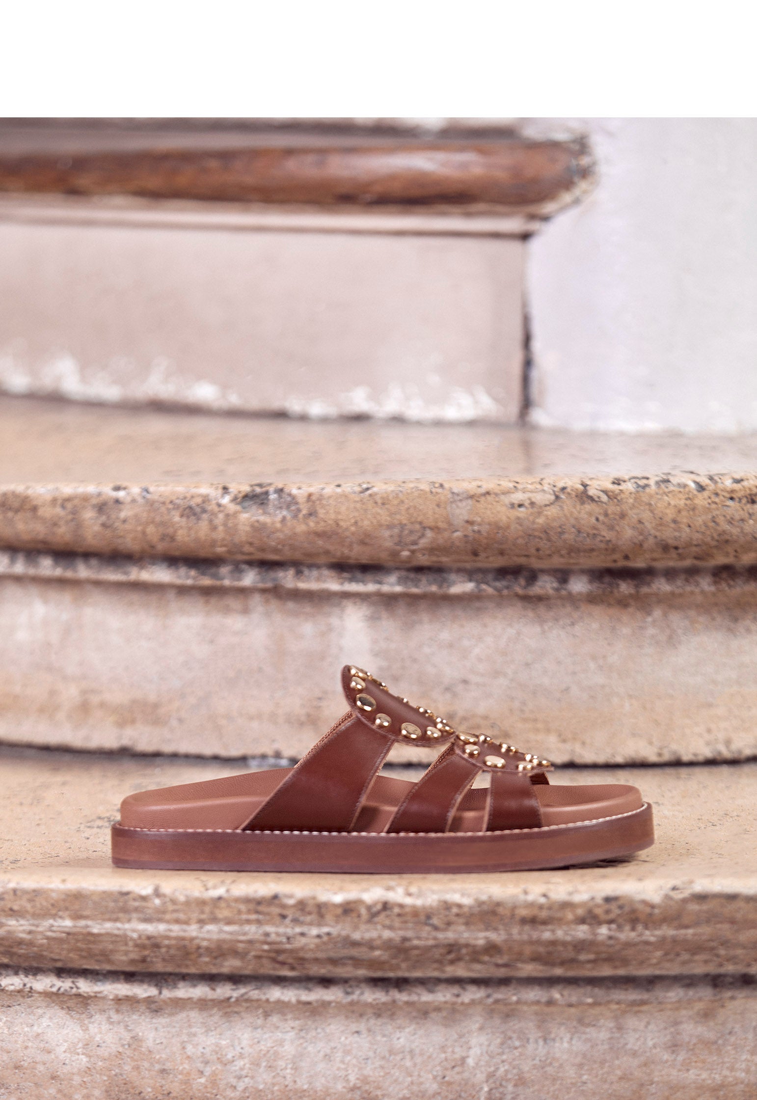 Mules marron Ana