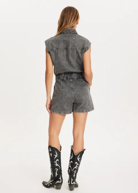 Denim playsuit zwart (ZW.USEM)