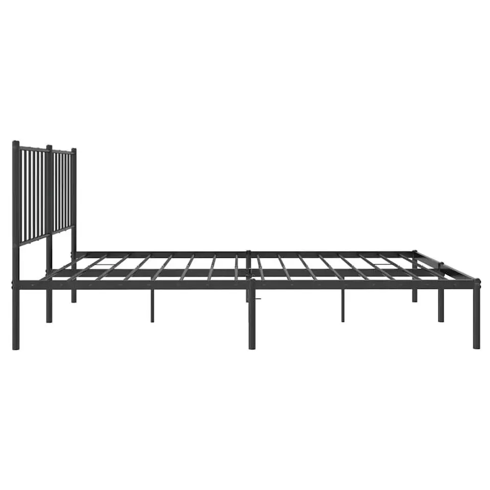 vidaXL - Metalen bed frame met hoofdbord - Zwart - 120x200 cm