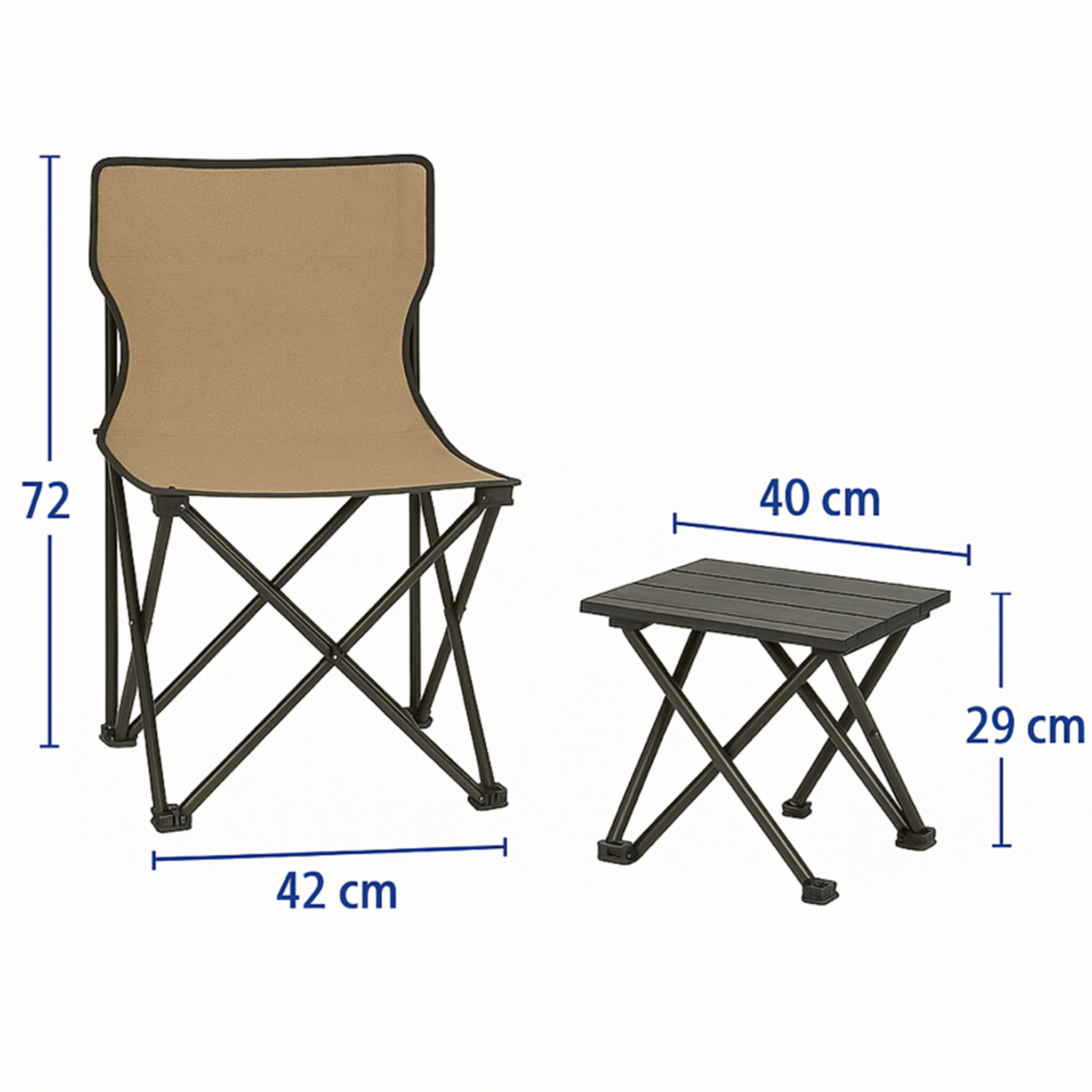 Hem camping set 3-delig met 2 stoelen en tafel