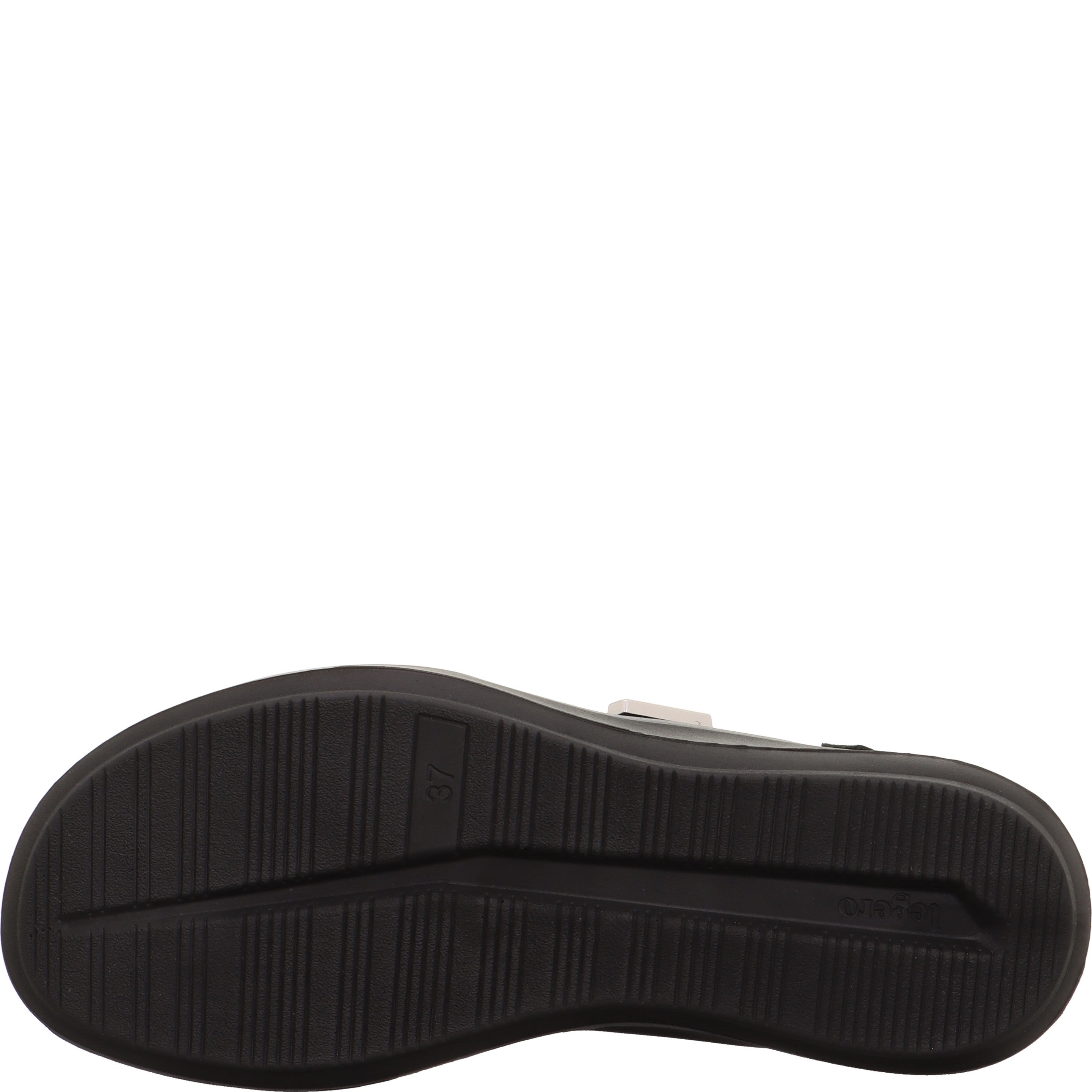 legero ELLA Damen  Sandale mit Klettverschluss - Farbe: Metallic Black - Größe: 39