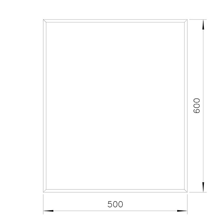 Miroir salle de bains rectangulaire 50X60 cm Wapta argent