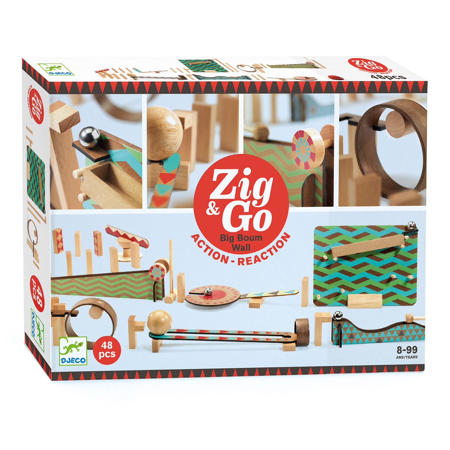 Djeco Zig & Go Action Reaction Baan, 48dlg.