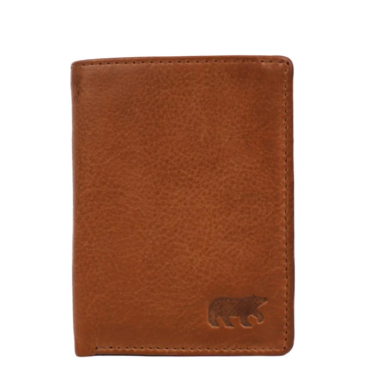 Bear Design Creditcard Etui Cas Cognac