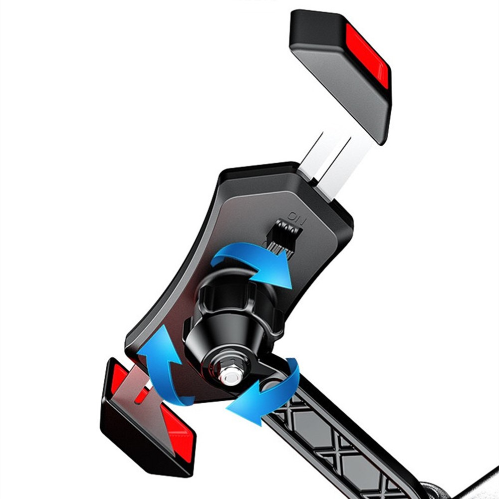 Universal Motorrad Fahrrad Velo Lenkstangen Handy Halterung - Schwarz / Rot